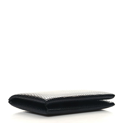 Hermes Lizard Calvi Card Case Black 4 of 9