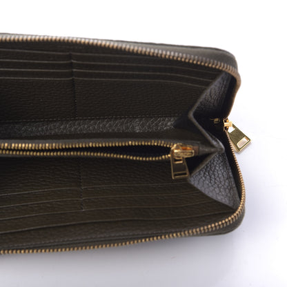 Tom Ford Grained Calfskin TF Zip Around Wallet Graphite 5 of 8