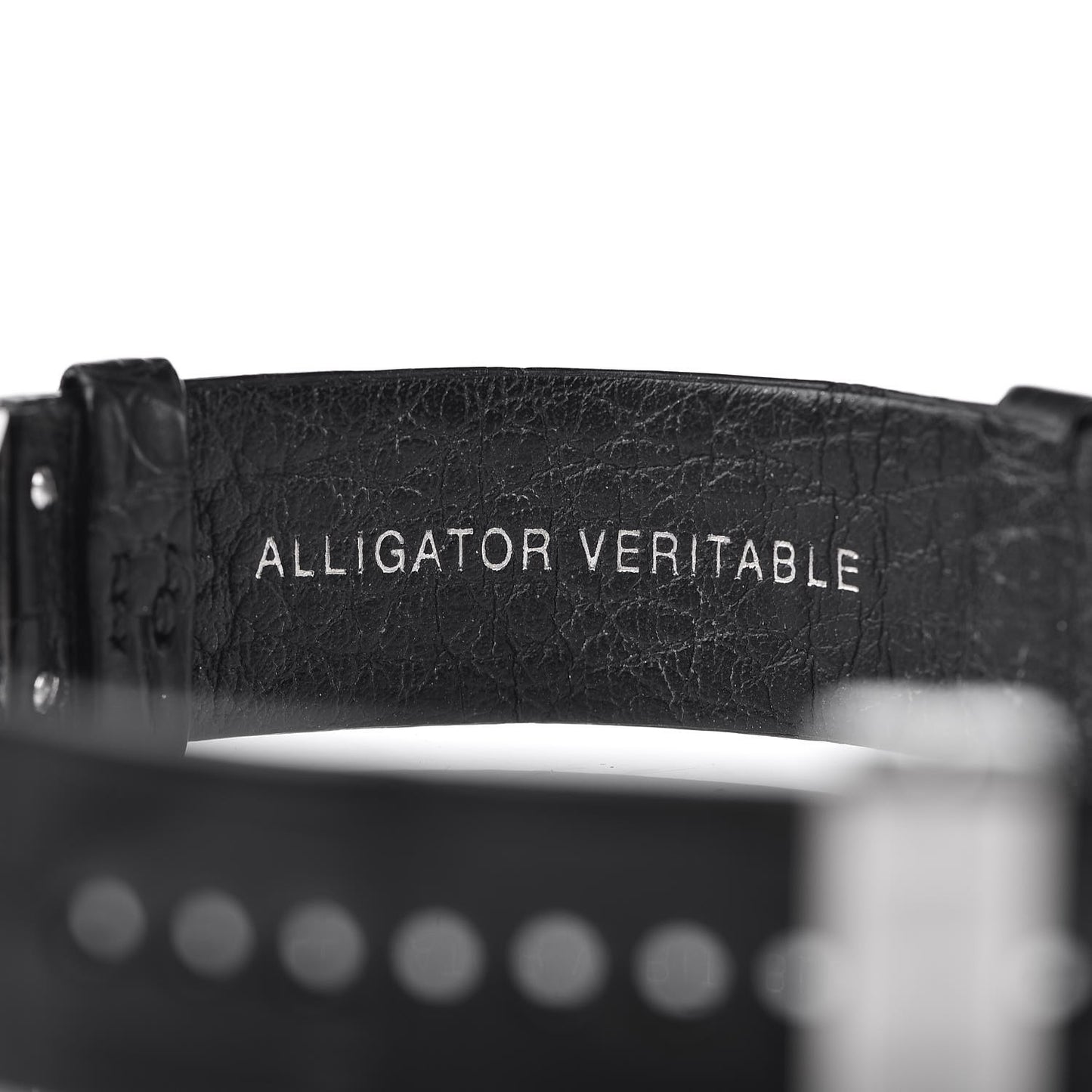 Stainless Steel Alligator 19mm Acier Quartz Watch Black