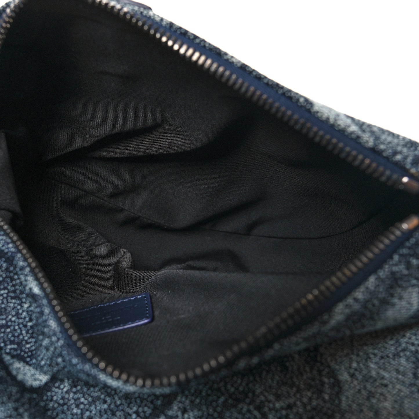 X Peter Doig Denim Camouflage Saddle Bag