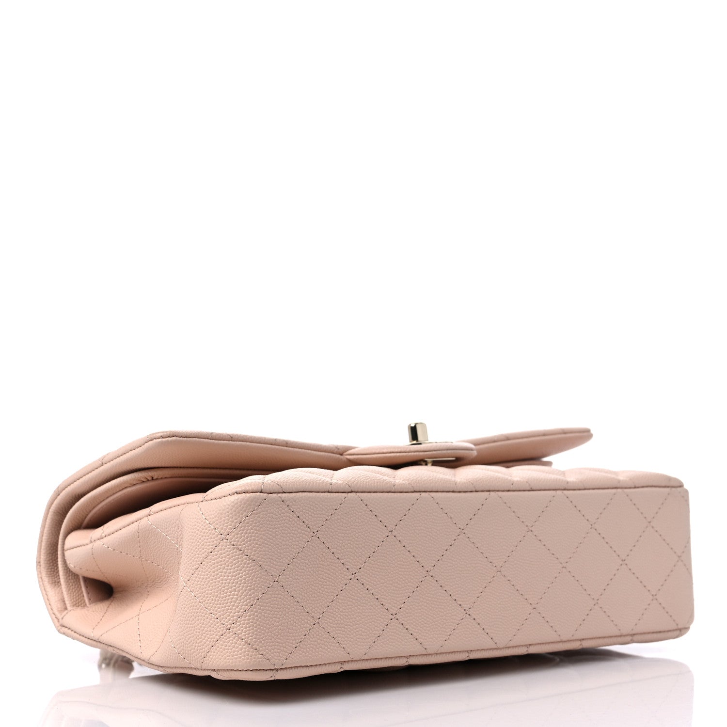 Chanel Caviar Quilted Medium Double Flap Light Beige 4 of 9