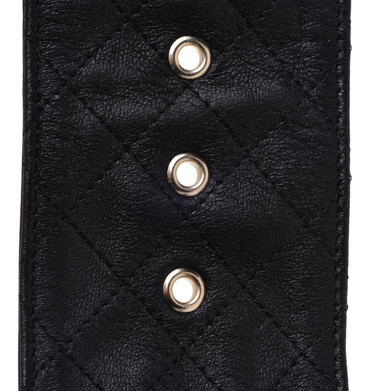 Chanel Lambskin Stitched Chain Belt Black 3 of 4