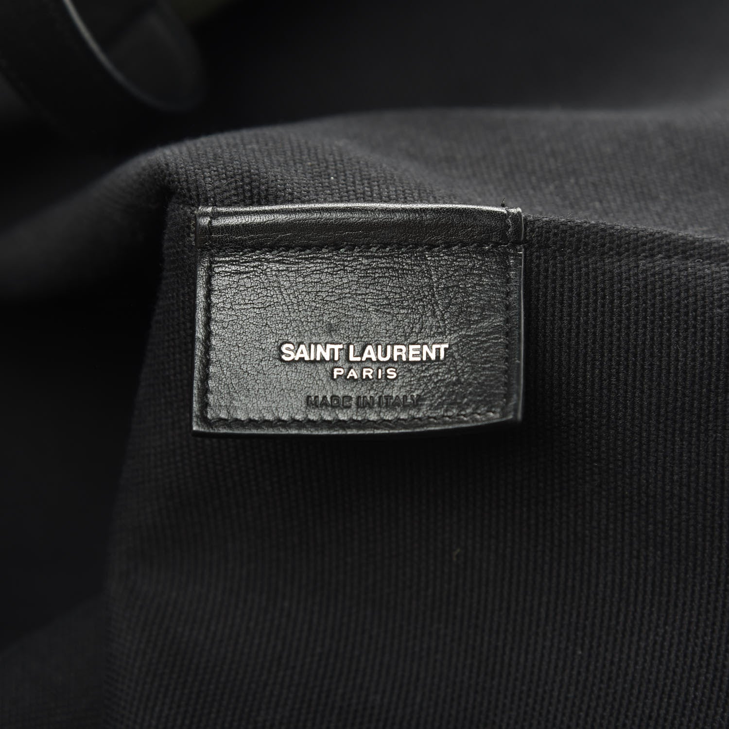 Saint Laurent Canvas Beach Shopping East West Tote Black 6 of 15