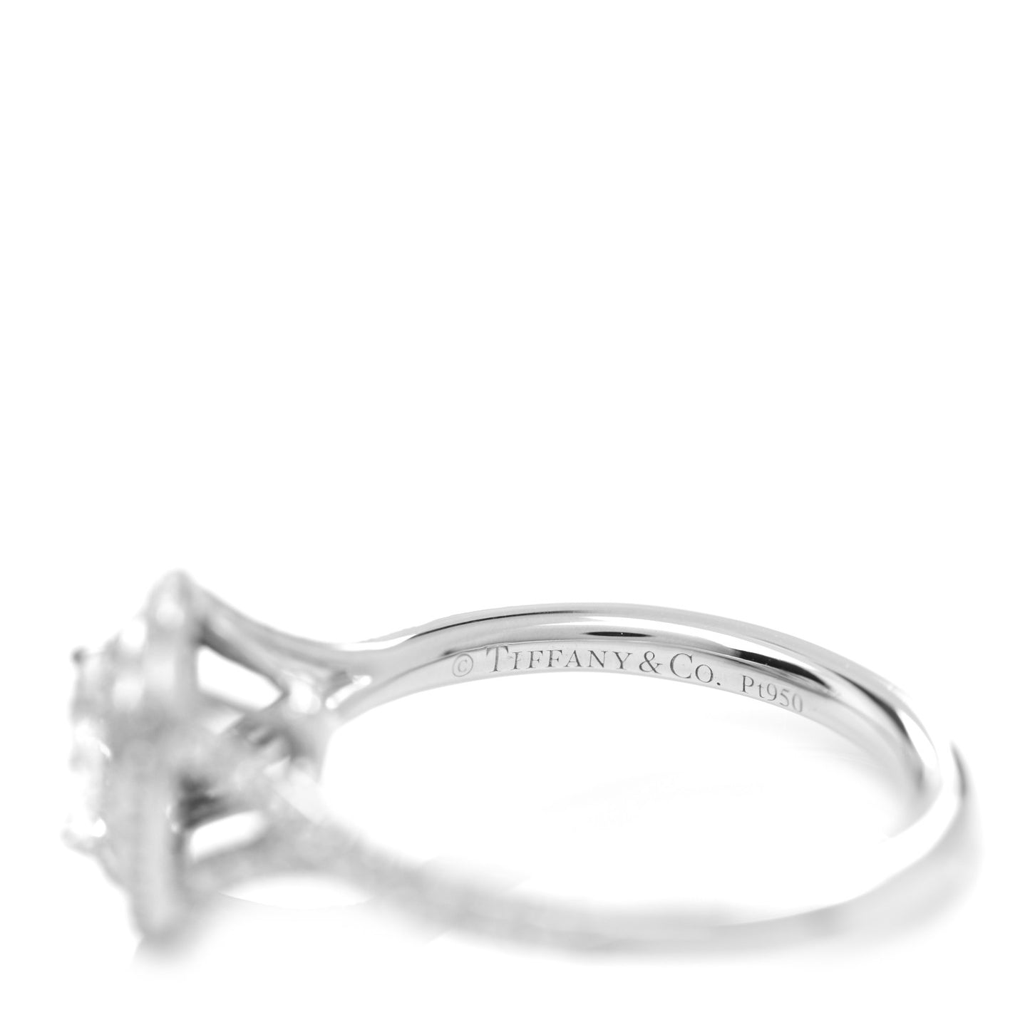 Platinum Diamond .55ct Soleste Cushion Cut Double Halo Engagement Ring 49 5