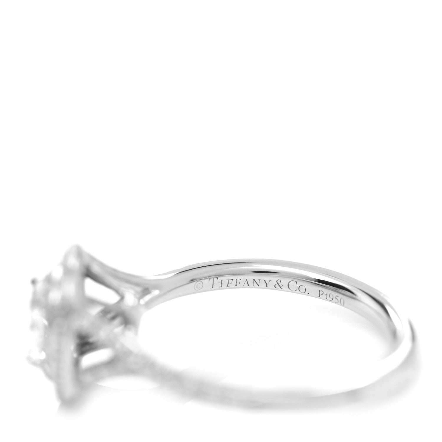 Tiffany Platinum Diamond .55ct Soleste Cushion Cut Double Halo Engagement Ring 49 5 5 of 7
