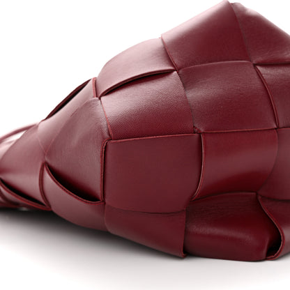 Bottega Veneta Nappa Maxi Intrecciato Clasp Bucket Bag Bordeaux 8 of 9