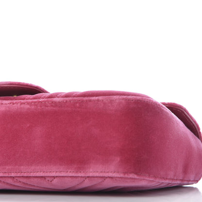 Gucci Velvet Matelasse Blind for Love Embroidered Medium GG Marmont Shoulder Bag Light Raspberry Rose Multicolor 6 of 9