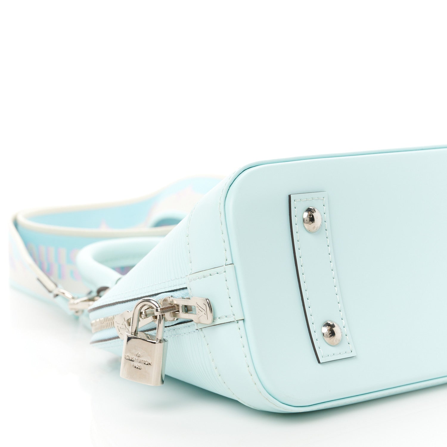 Louis Vuitton Epi Jacquard Alma BB Lagoon Blue 9 of 10