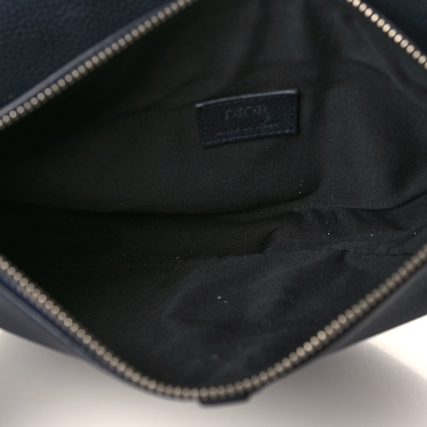 Christian Dior Grained Calfskin Mens Saddle Bag Navy Blue 5 of 12