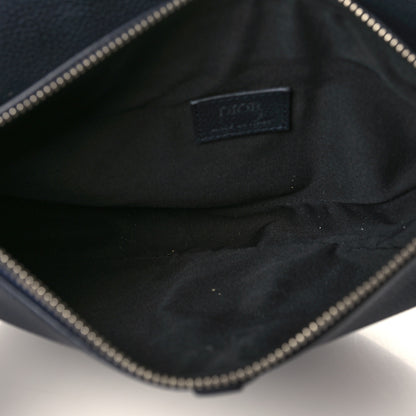 Christian Dior Grained Calfskin Mens Saddle Bag Navy Blue 5 of 12