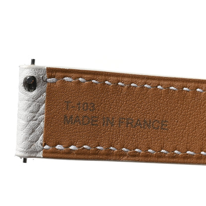Hermes Epsom Heure H Hour Watch PM Strap White 3 of 5