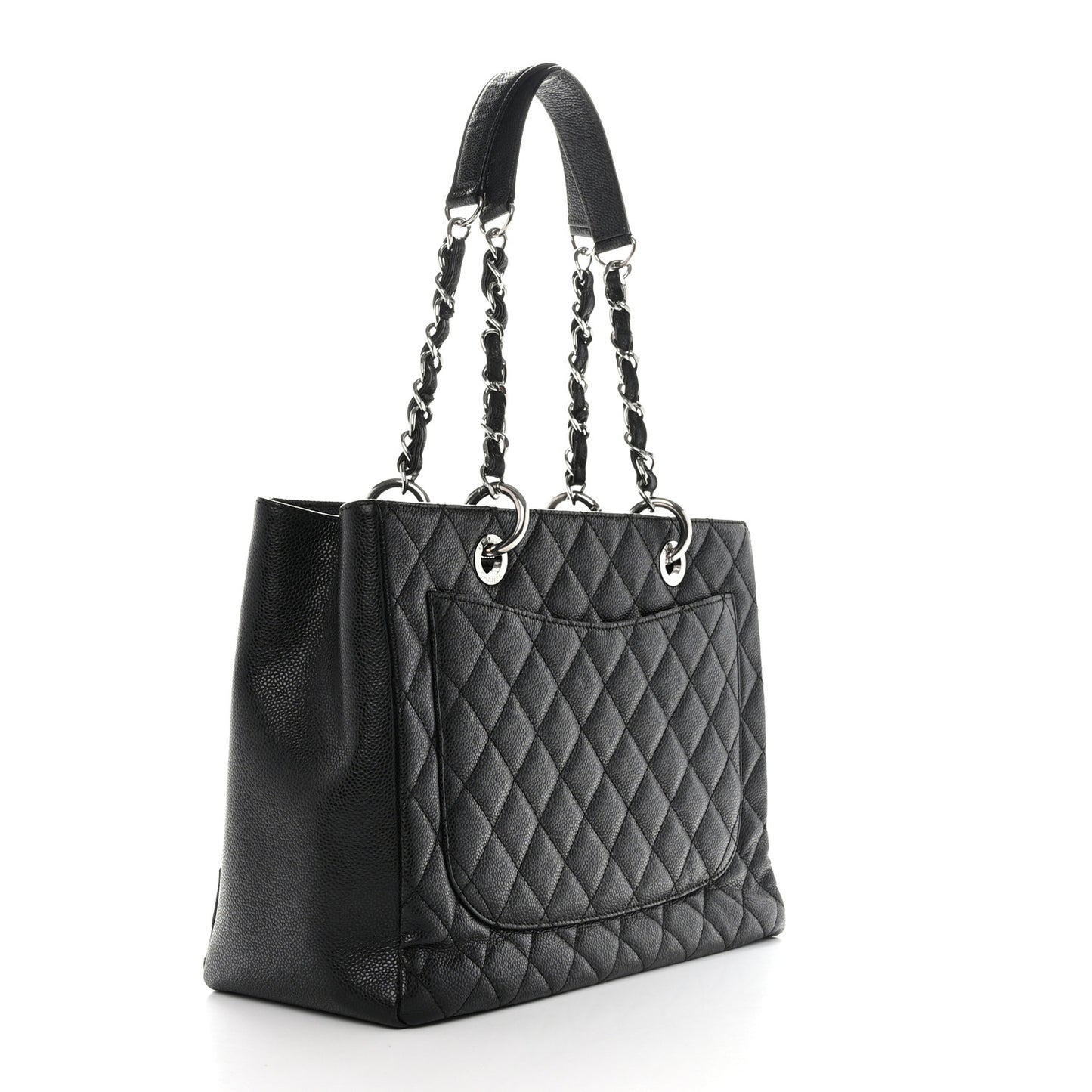 Caviar Quilted Grand Shopping Tote GST Black