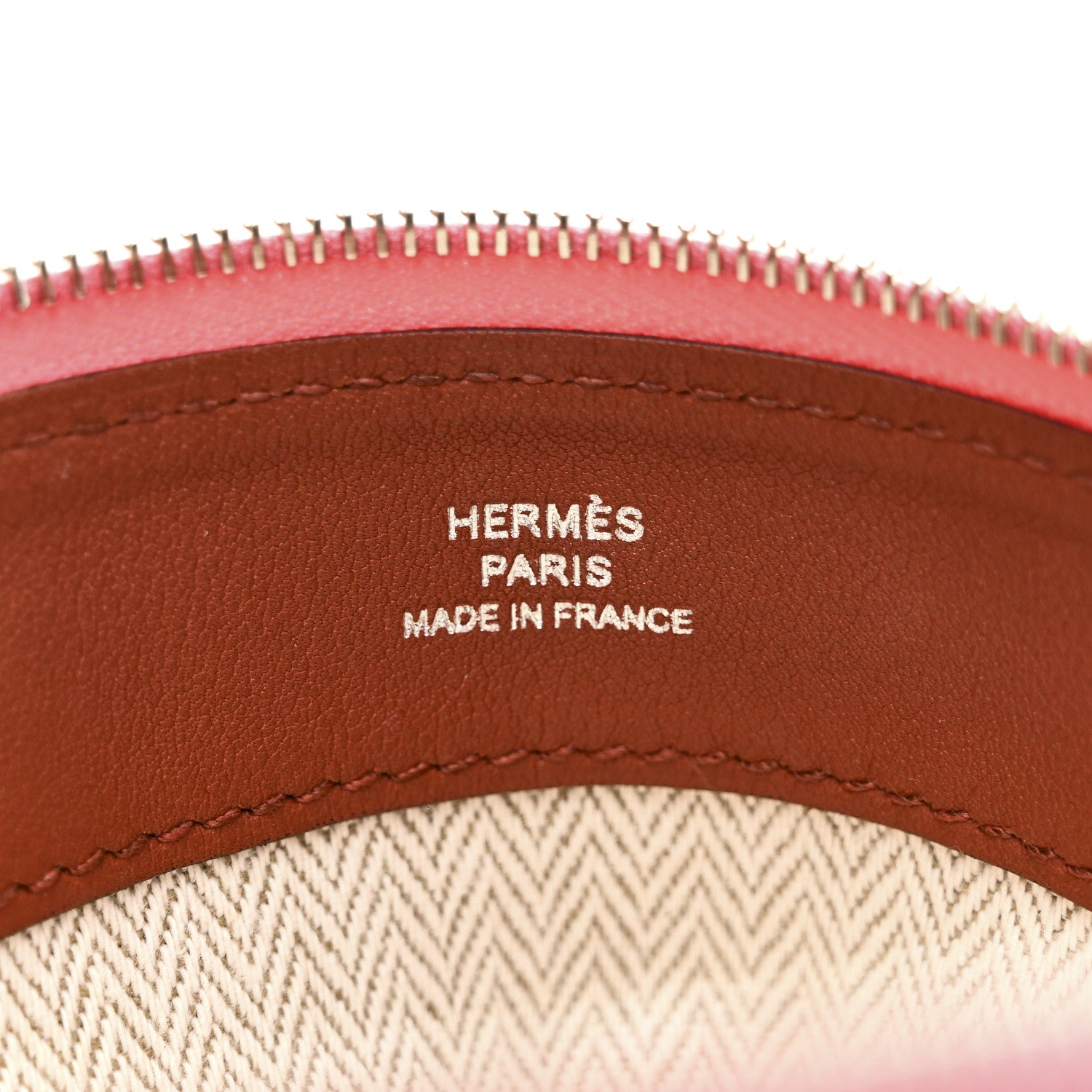 Hermes Lambskin Swift Tohubohu Pouch PM Rose Azalee Rose Jaipur 6 of 8