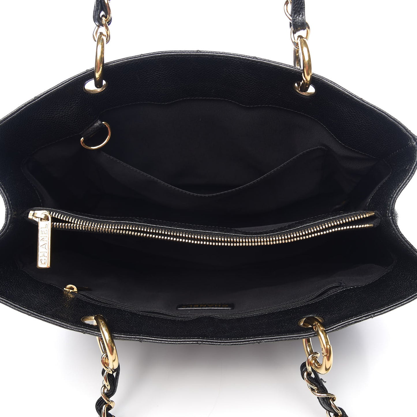 Caviar Quilted Grand Shopping Tote GST Black