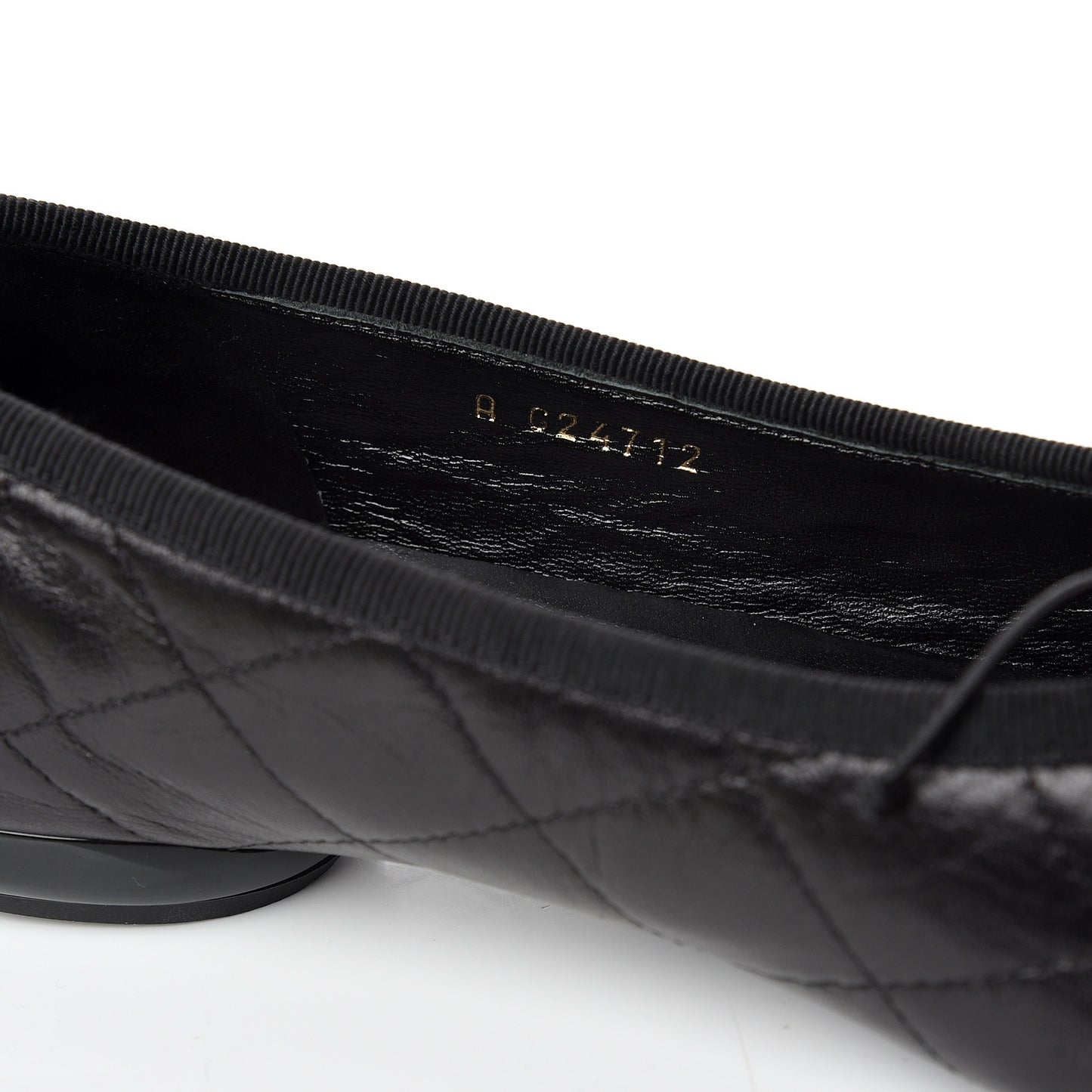 Lambskin Cambon Quilted Ballerina Flats 38 Black