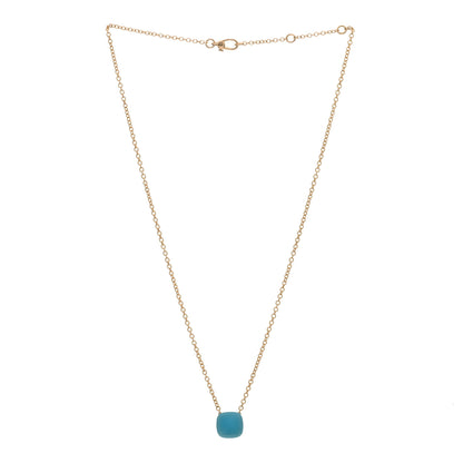 Pomellato 18K Rose White Gold Blue Topaz Nudo Gele Pendant Necklace 2 of 4