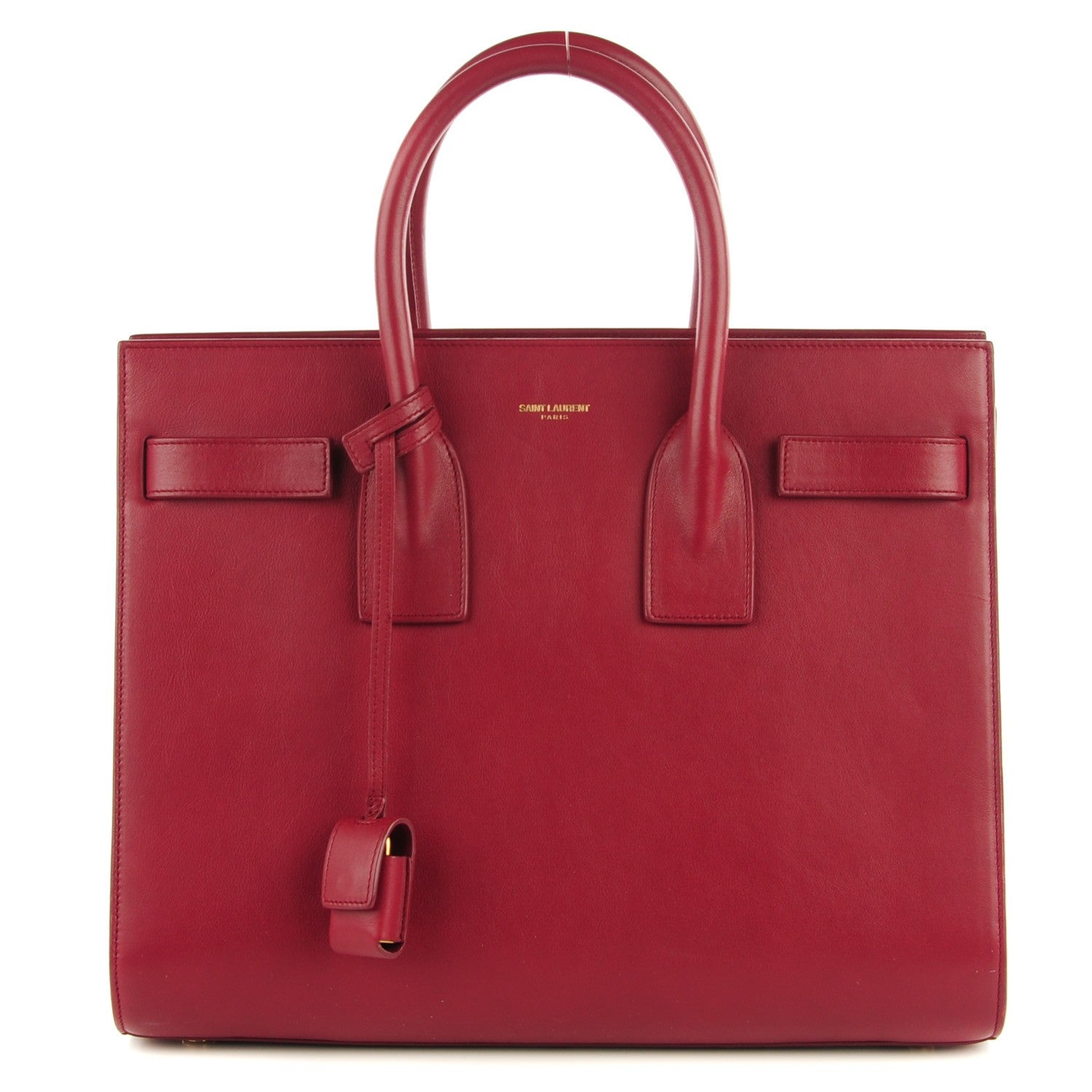 Saint Laurent Calfskin Small Sac De Jour Oxblood 1 of 8
