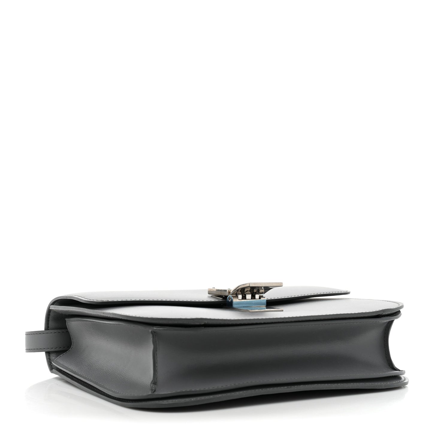 Box Calfskin Medium Classic Box Flap Bag Zinc