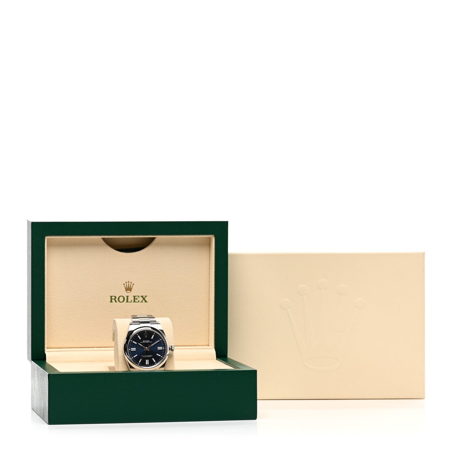 Stainless Steel 41mm Oyster Perpetual Watch Bright Blue 124300