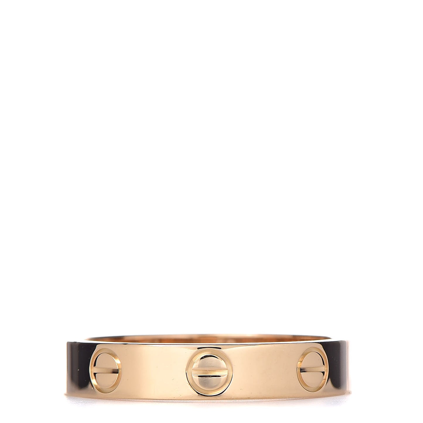 18K Yellow Gold 3.5mm LOVE Wedding Band Ring 53 6.25