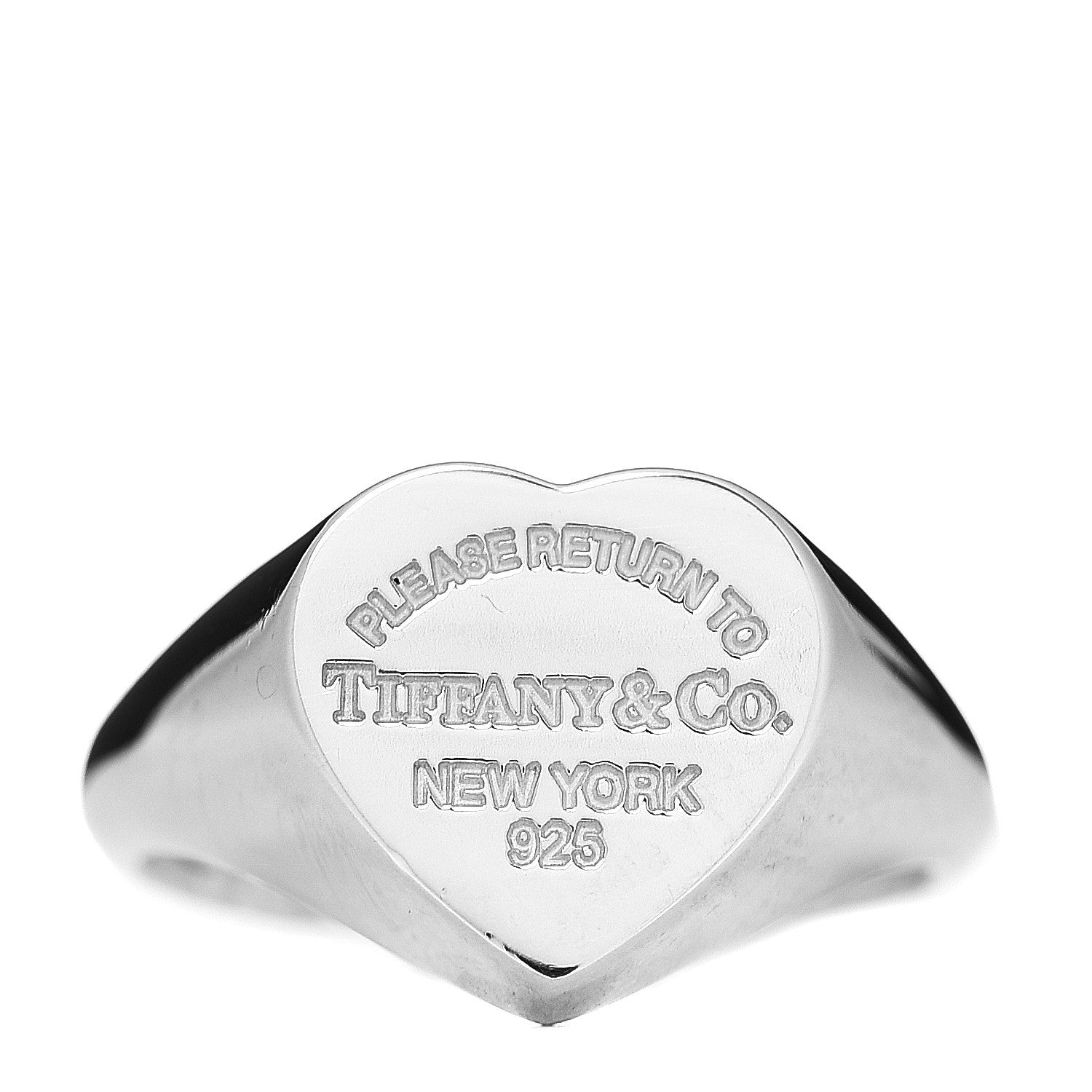 Tiffany Sterling Silver Return to Heart Signet Ring 48 4.5 1 of 4