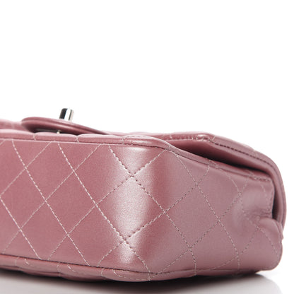 Chanel Metallic Lambskin Quilted Mini Rectangular Flap Pink 7 of 10