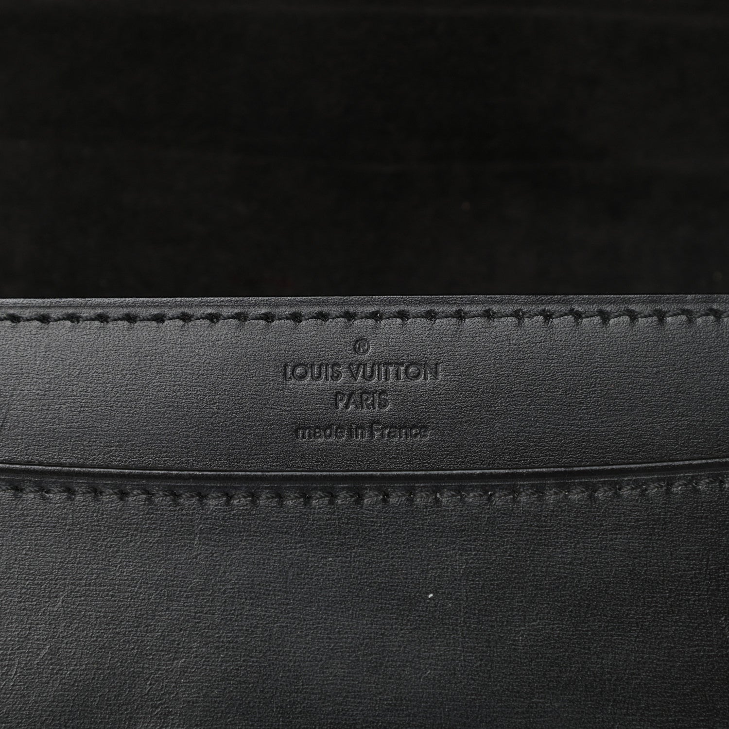 Louis Vuitton Calfskin Chain Louise MM Black 6 of 9