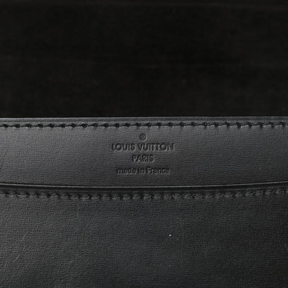 Louis Vuitton Calfskin Chain Louise MM Black 6 of 9