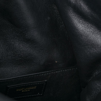 Saint Laurent Suede Calfskin Large Grace Fringed Hobo Bag Rope Black 9 of 11