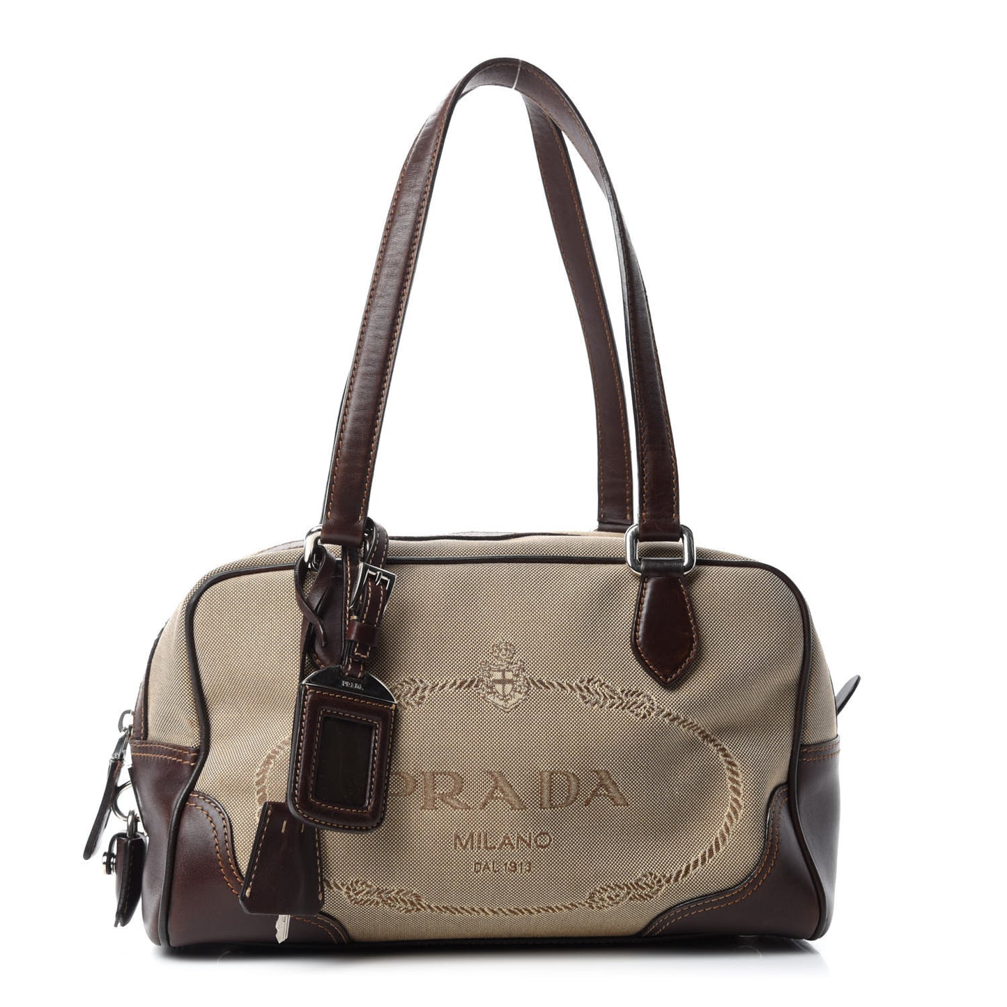 Jacquard Logo Bauletto Corda Bruciato