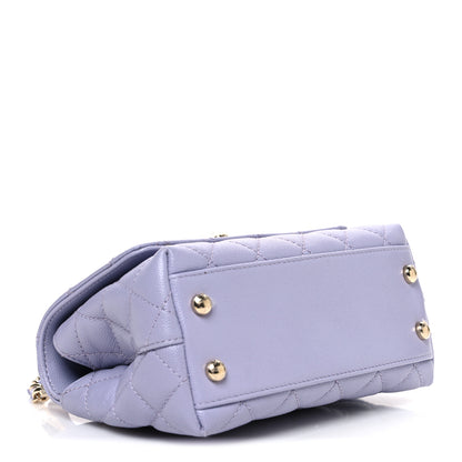 Chanel Caviar Quilted Extra Mini Coco Handle Flap Light Purple 4 of 10