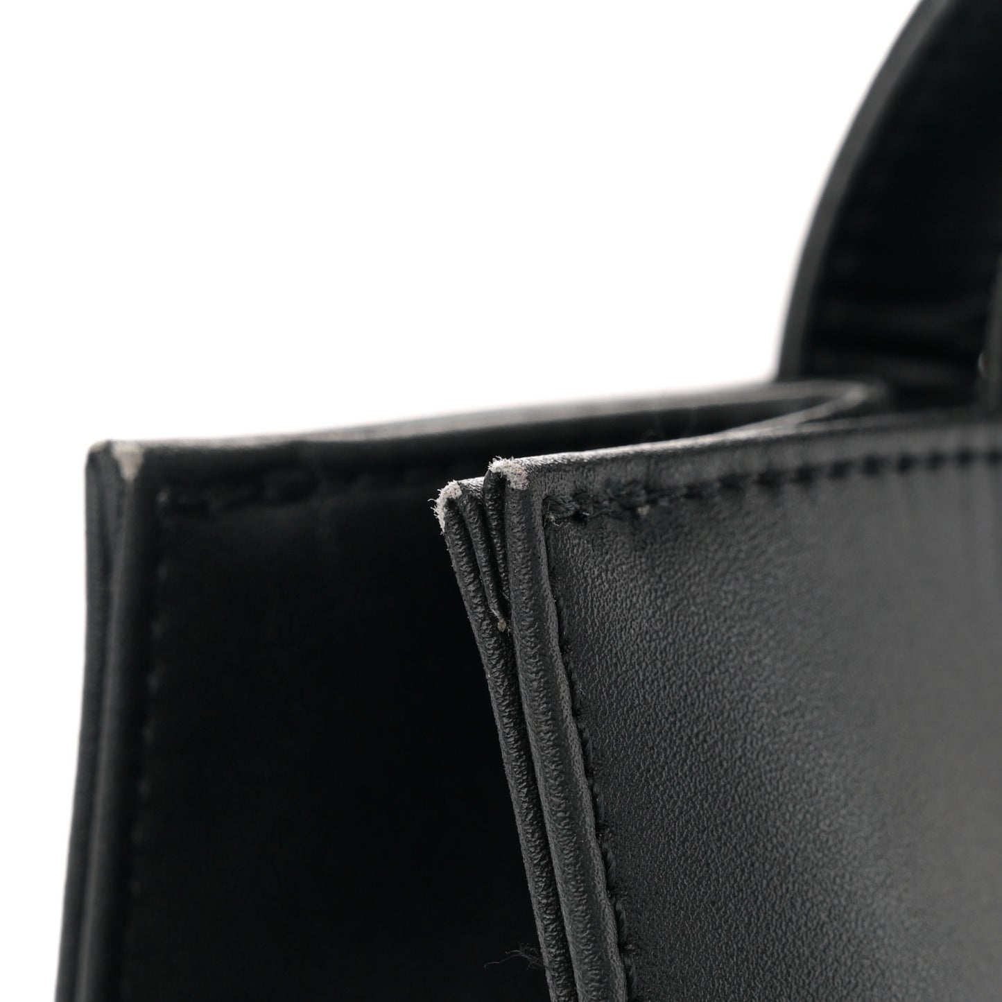 Vegan Leather Medium Shopping Bag Black