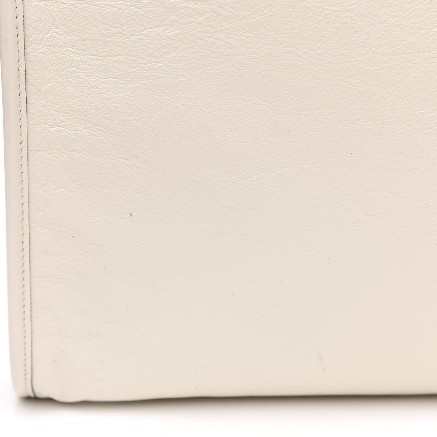 Calfskin Maxi Rajah Chain Tote White