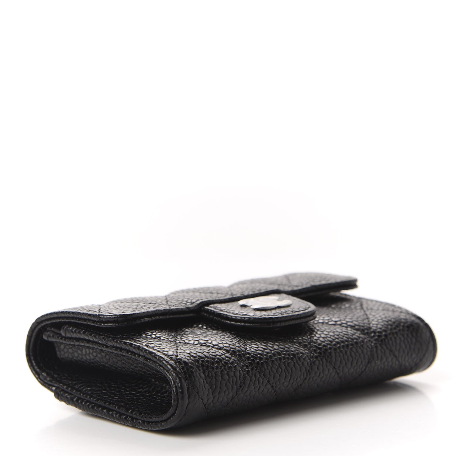 Chanel Caviar Quilted Flap Card Holder Wallet Black 4 of 9