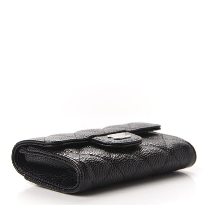 Chanel Caviar Quilted Flap Card Holder Wallet Black 4 of 9