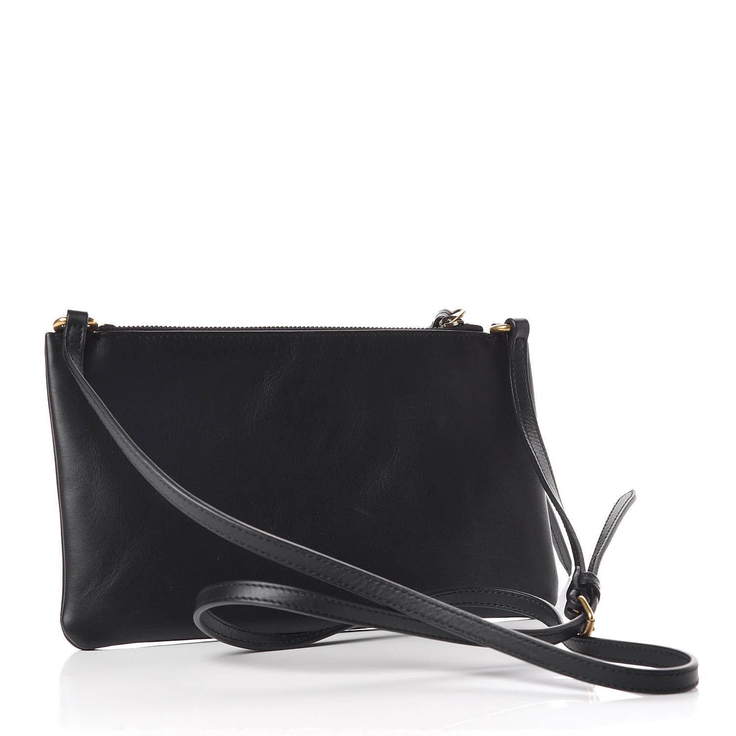 Gucci Calfskin Matelasse Small GG Marmont Double Zip Shoulder Bag Black 3 of 10