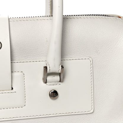 Christian Dior Grained Calfskin Street Chic Top Handle Bag White 25 of 35