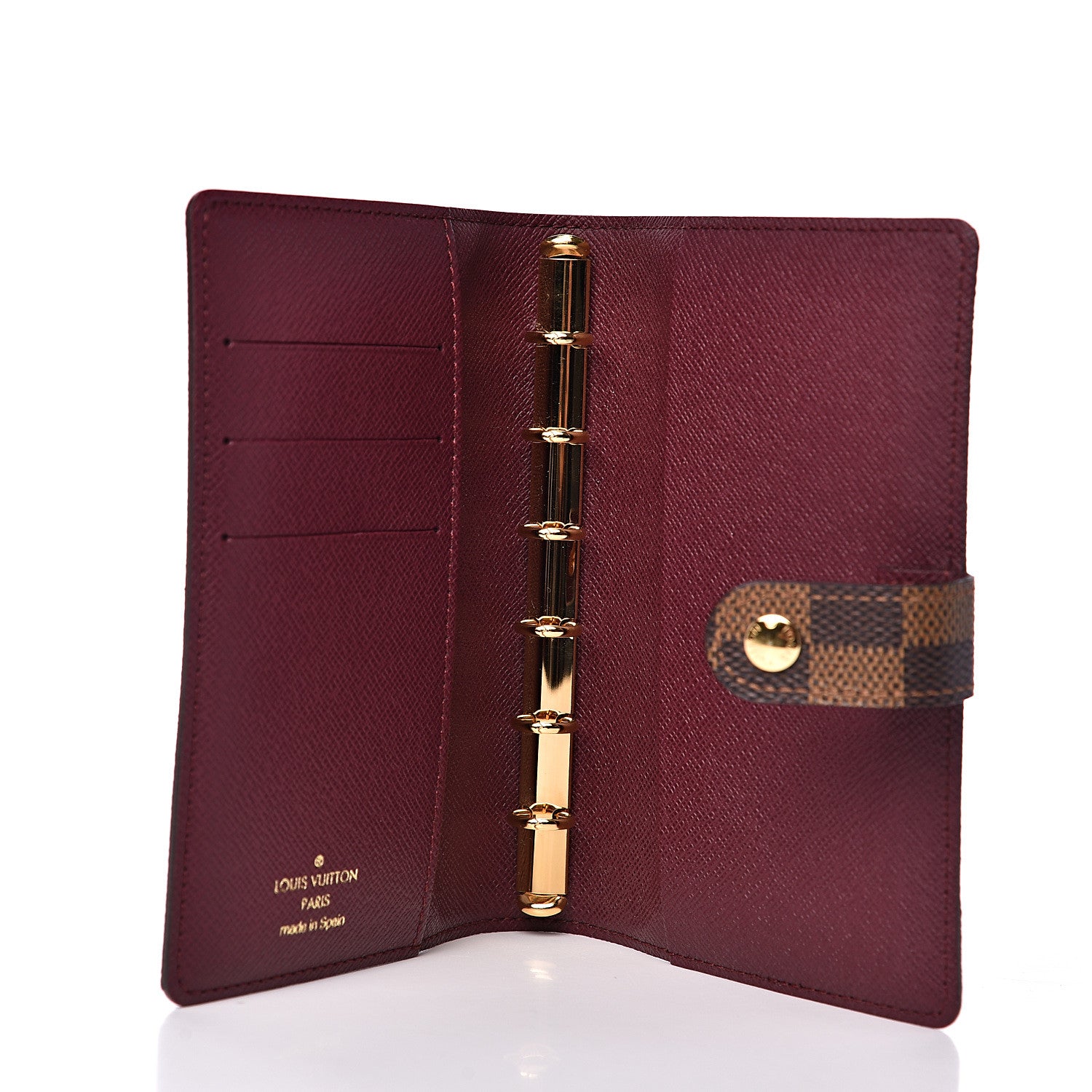 Louis Vuitton Damier Ebene Valise Small Ring Agenda Cover 4 of 5