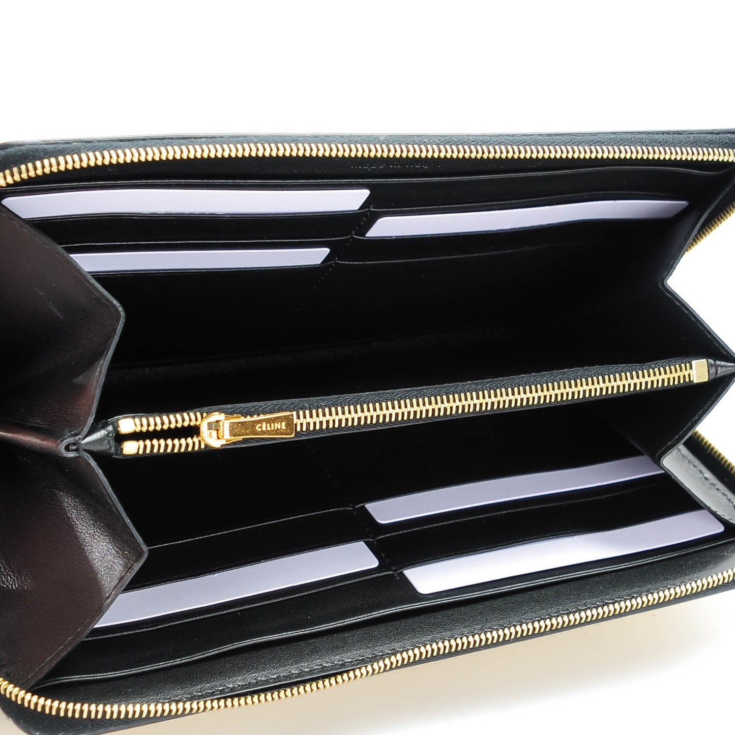 Spazzolato Calfskin Large Zip Around Multifunction Wallet Yellow