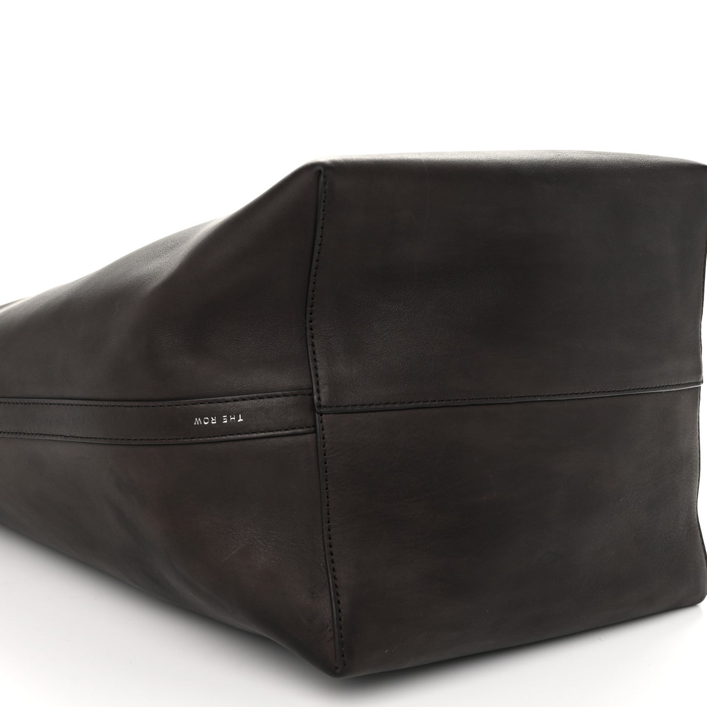 Polished Saddle Calfskin Large N/S Park Belt Bag Dark Brown