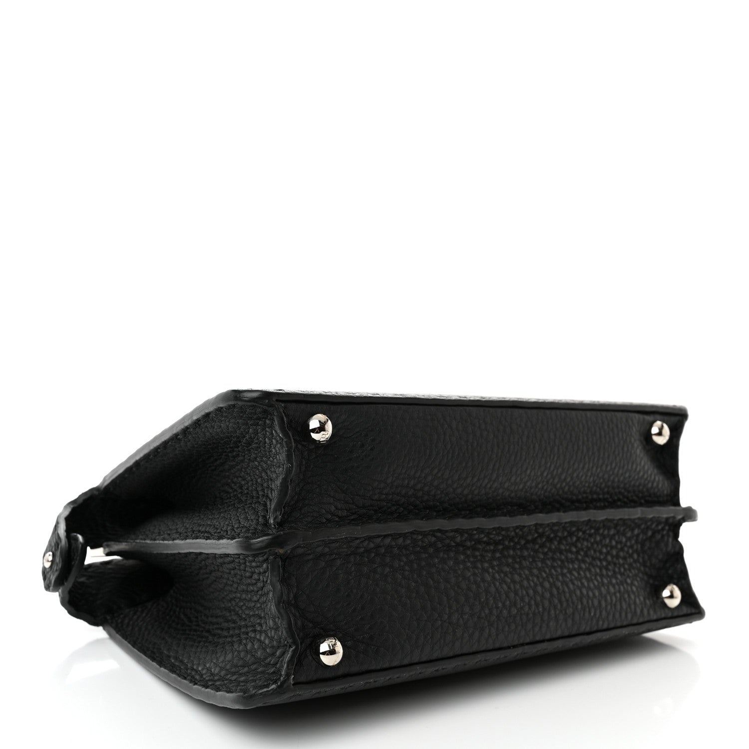 Fendi Cuoio Romano Selleria Small Peekaboo I SEE U Satchel Black Camel Sunflower 4 of 10