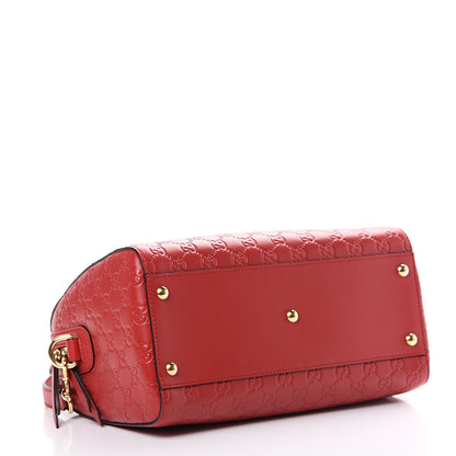 Gucci Guccissima Signature Boston Hibiscus Red 3 of 9