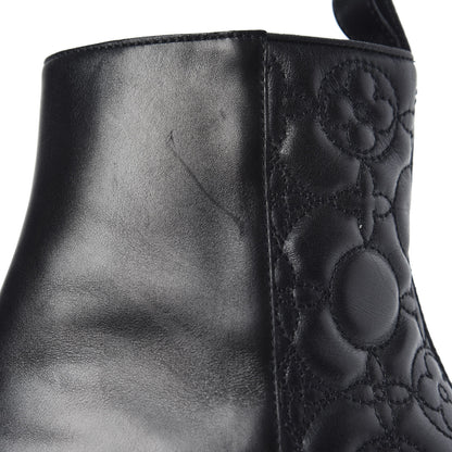 Louis Vuitton Lambskin Upstage Ankle Boots 36 Black 6 of 9