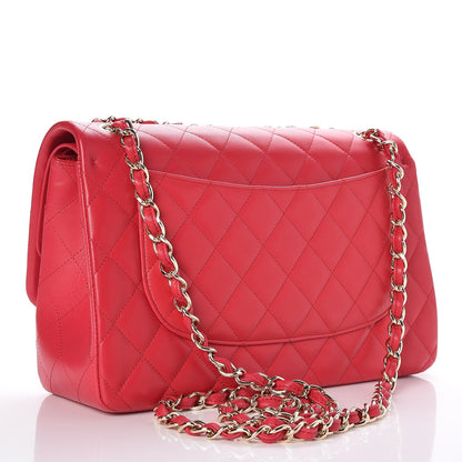 Chanel Lambskin Quilted Jumbo Double Flap Red 4 of 10