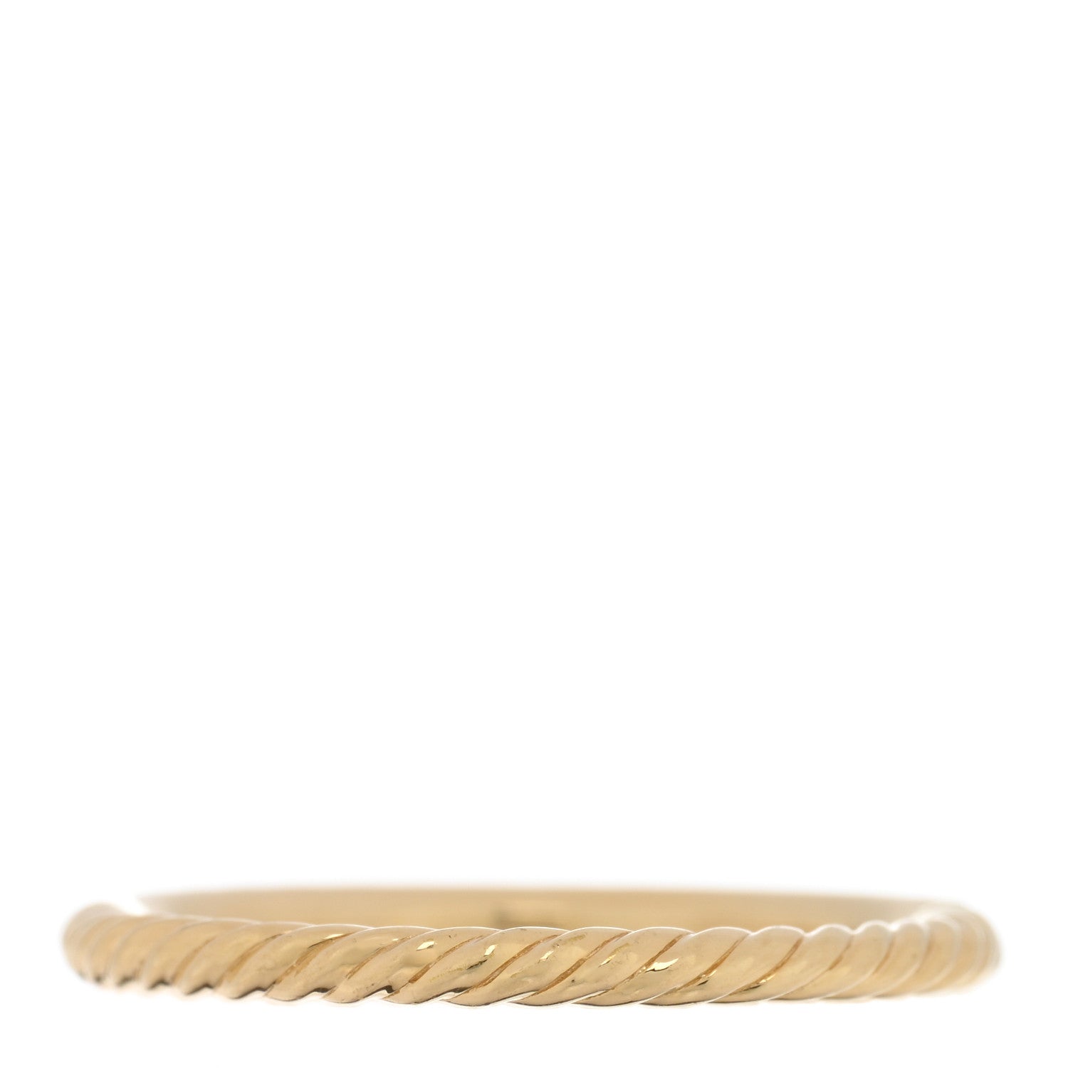 David Yurman 18K Yellow Gold Ruby 2mm Pave Cable Collectibles Stack Ring 58 8.5 3 of 4