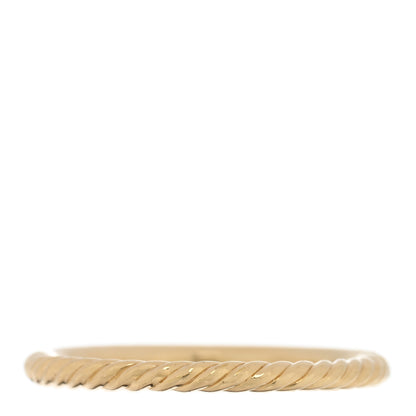 David Yurman 18K Yellow Gold Ruby 2mm Pave Cable Collectibles Stack Ring 58 8.5 3 of 4