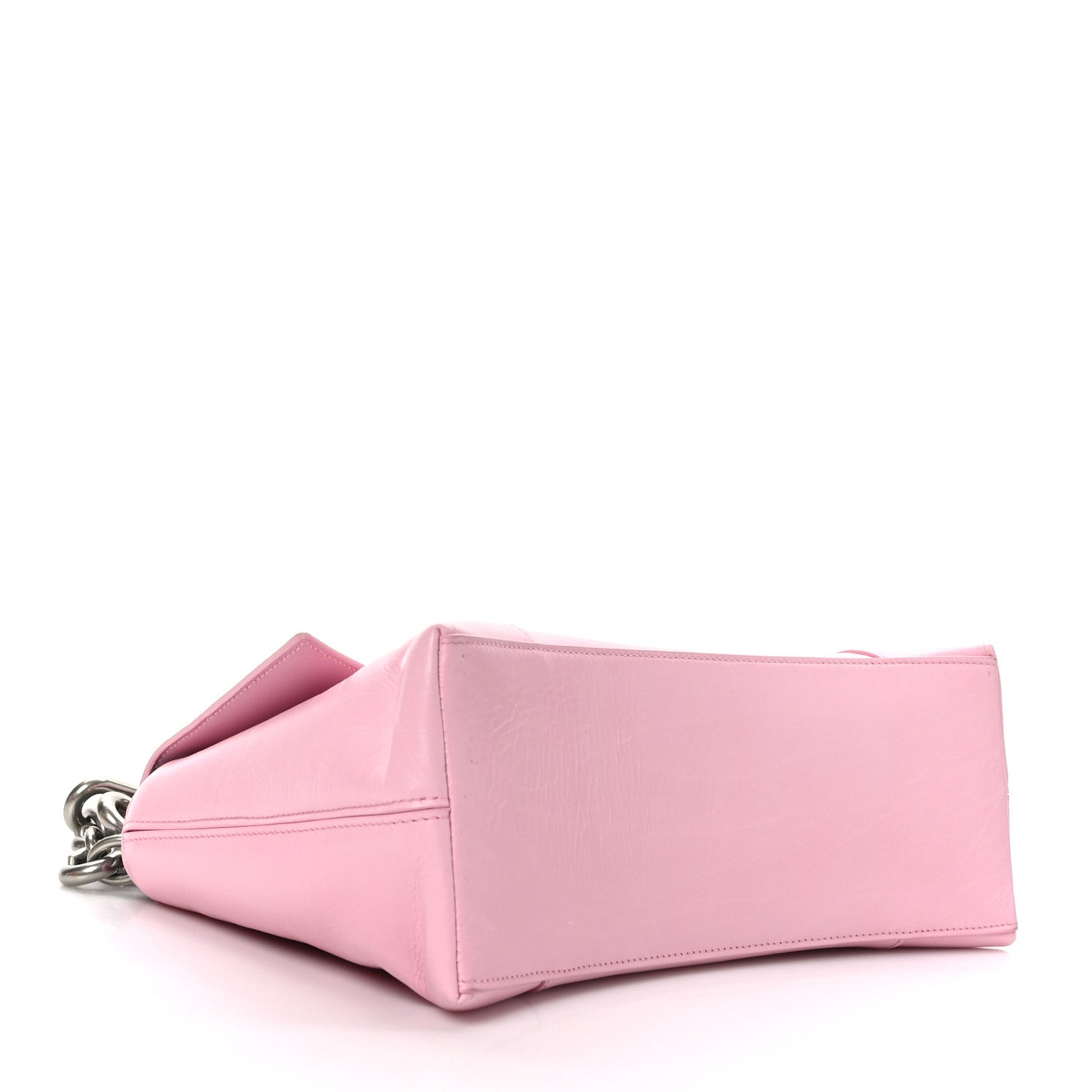 Balenciaga Calfskin S Downtown Shoulder Bag Candy Pink Black 4 of 9