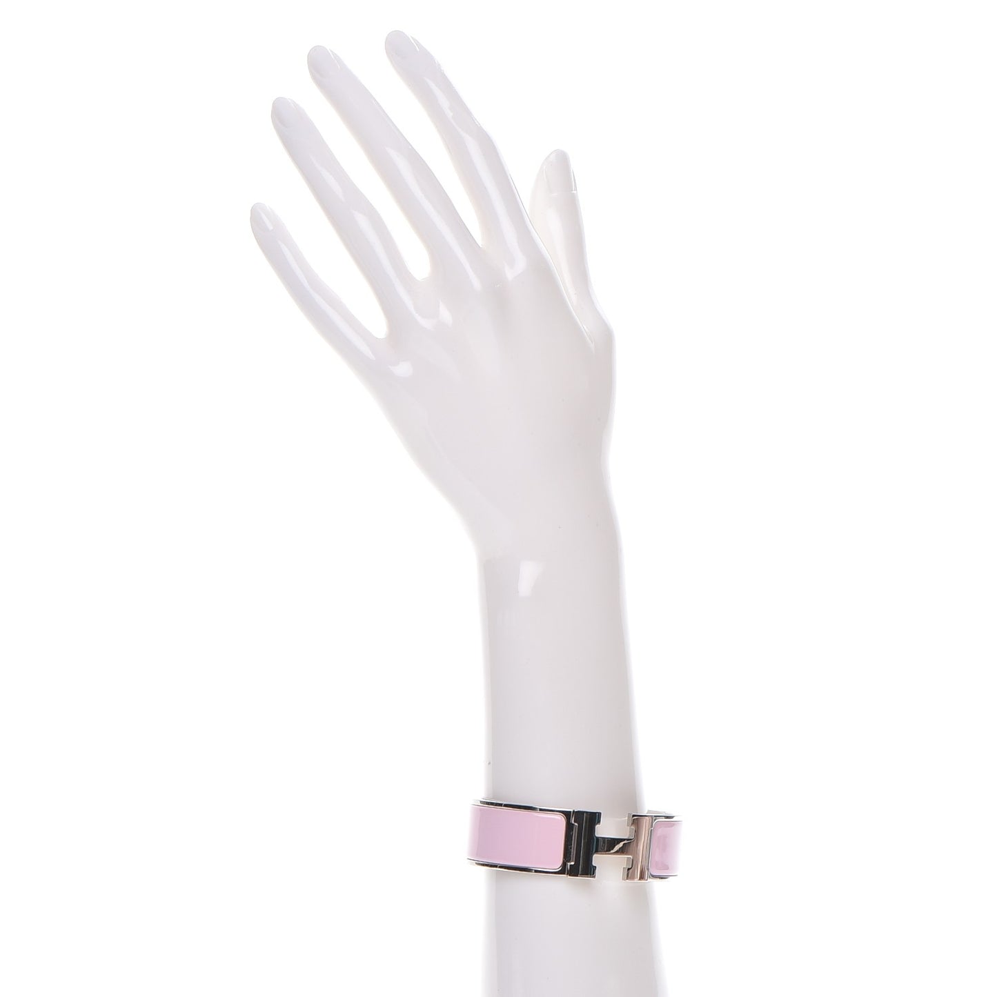 Enamel Wide Clic Clac H Bracelet GM Rose Nacarat