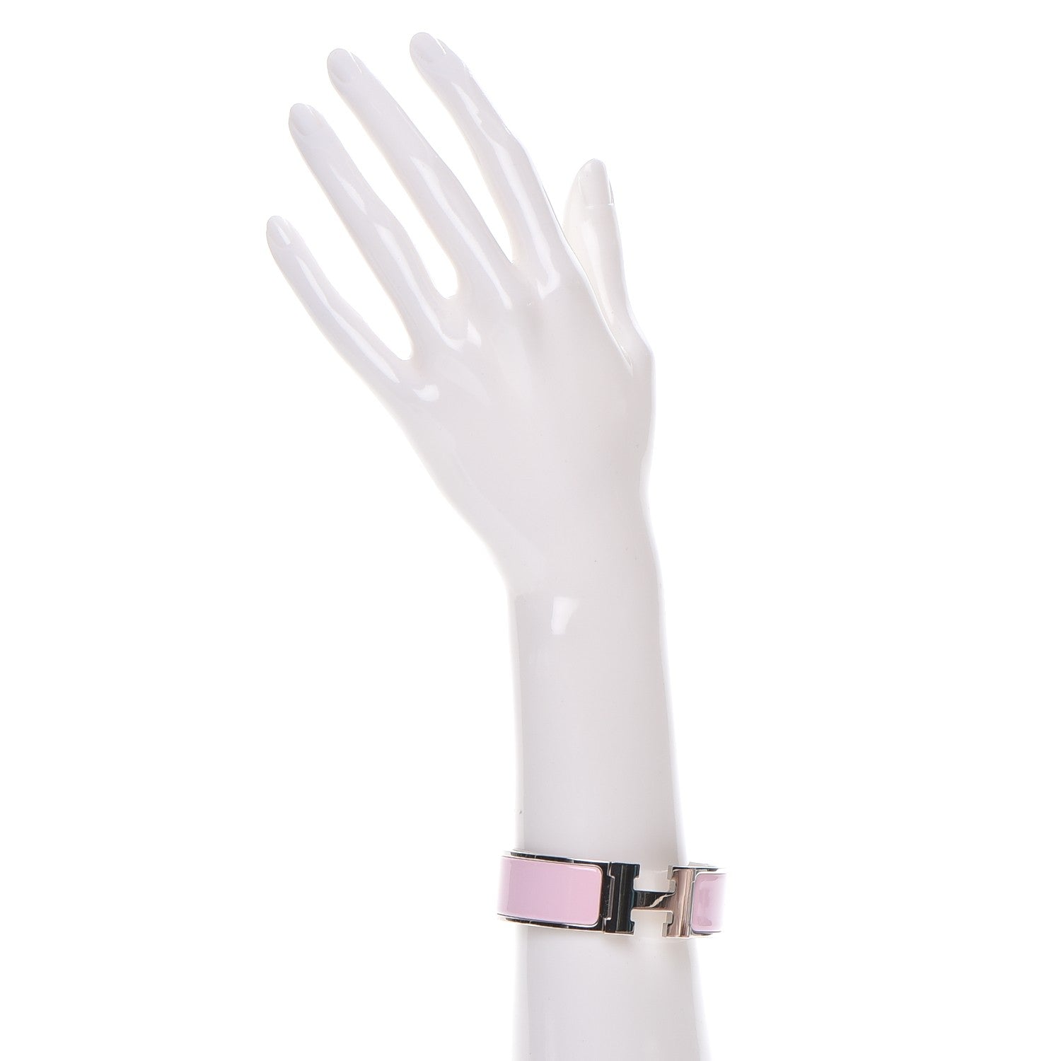 Hermes Enamel Wide Clic Clac H Bracelet GM Rose Nacarat 2 of 5