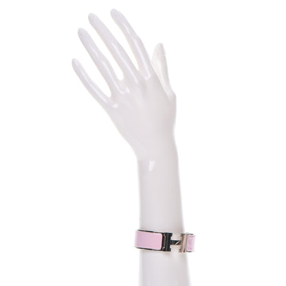 Hermes Enamel Wide Clic Clac H Bracelet GM Rose Nacarat 2 of 5